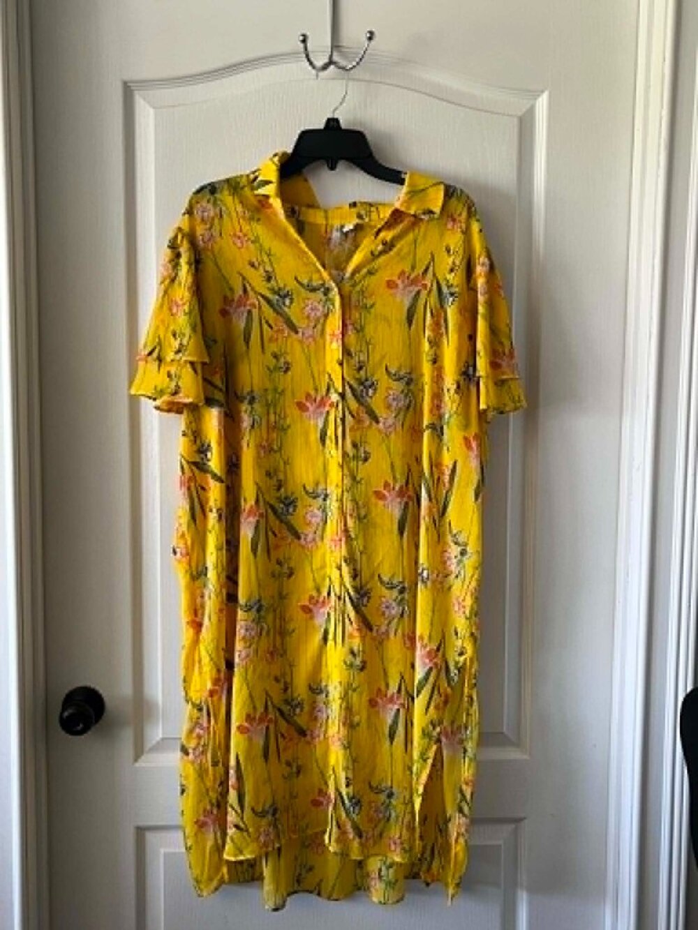 Cato Women's Floral Print Button Front Dress or Beach Cover-up size 22/24W
